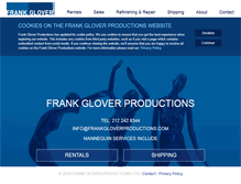 Tablet Screenshot of frankgloverproductions.com
